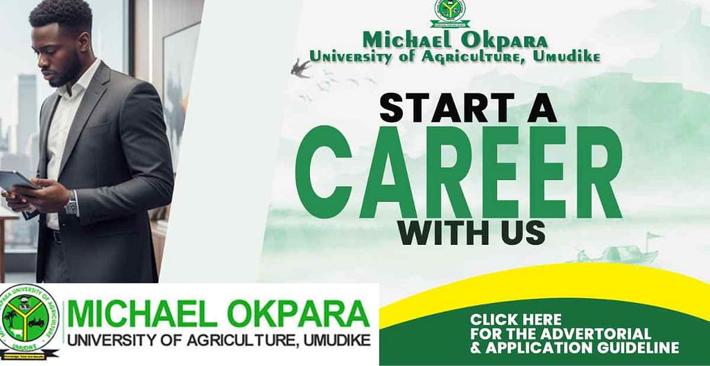 Massive Recruitment for Teaching & Non-Teaching Staff at Michael Okpara University of Agriculture, Umudike (MOUAU)Â